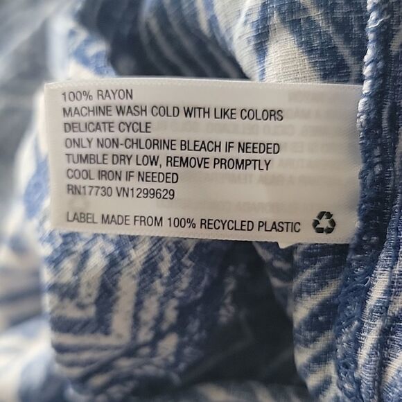 Knox Rose Woman’s Blue Surfs Up Maxi Dress Tribal Print Size Large - Picture 9 of 9